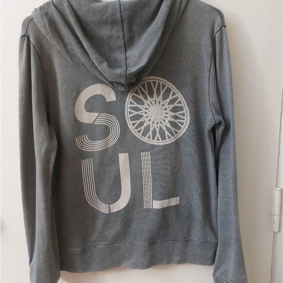 SoulCycle Spellout Gray/White Hoodie S Athleisure Sportswear Activewear Casual - Picture 3 of 10